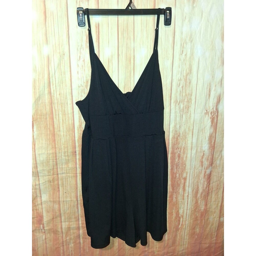 NWT Cider Black V-neck Shorts Romper Sz 2XL